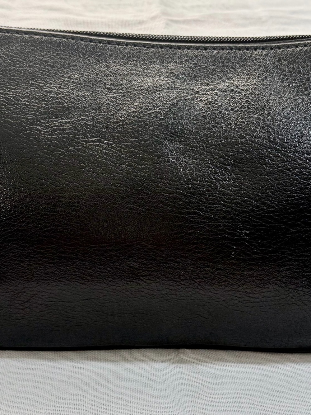 Coach Black Leather Wristlet Clutch with Gold Logo - Picture 5 of 11